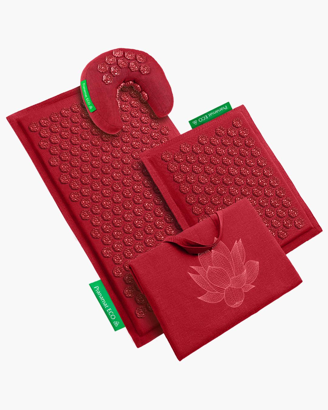 Tappetino + Moon + Mini + XL Borsa (Burgundy)