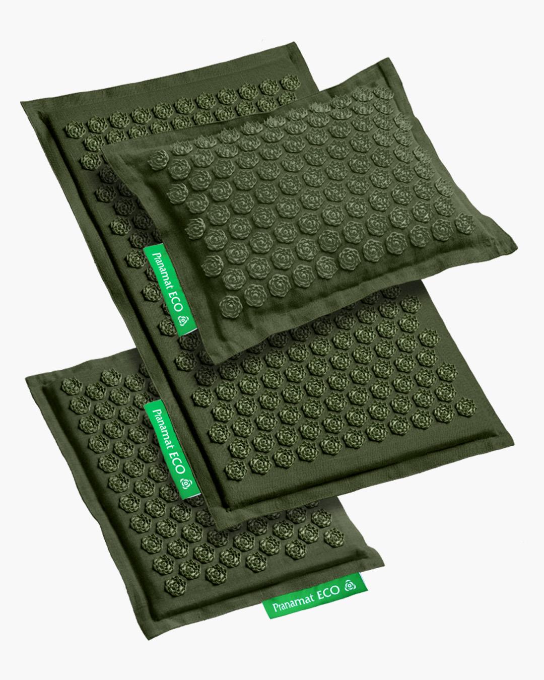 Pranamat Set (Pranamat + PranaPillow + Mini Mat) Green Edition