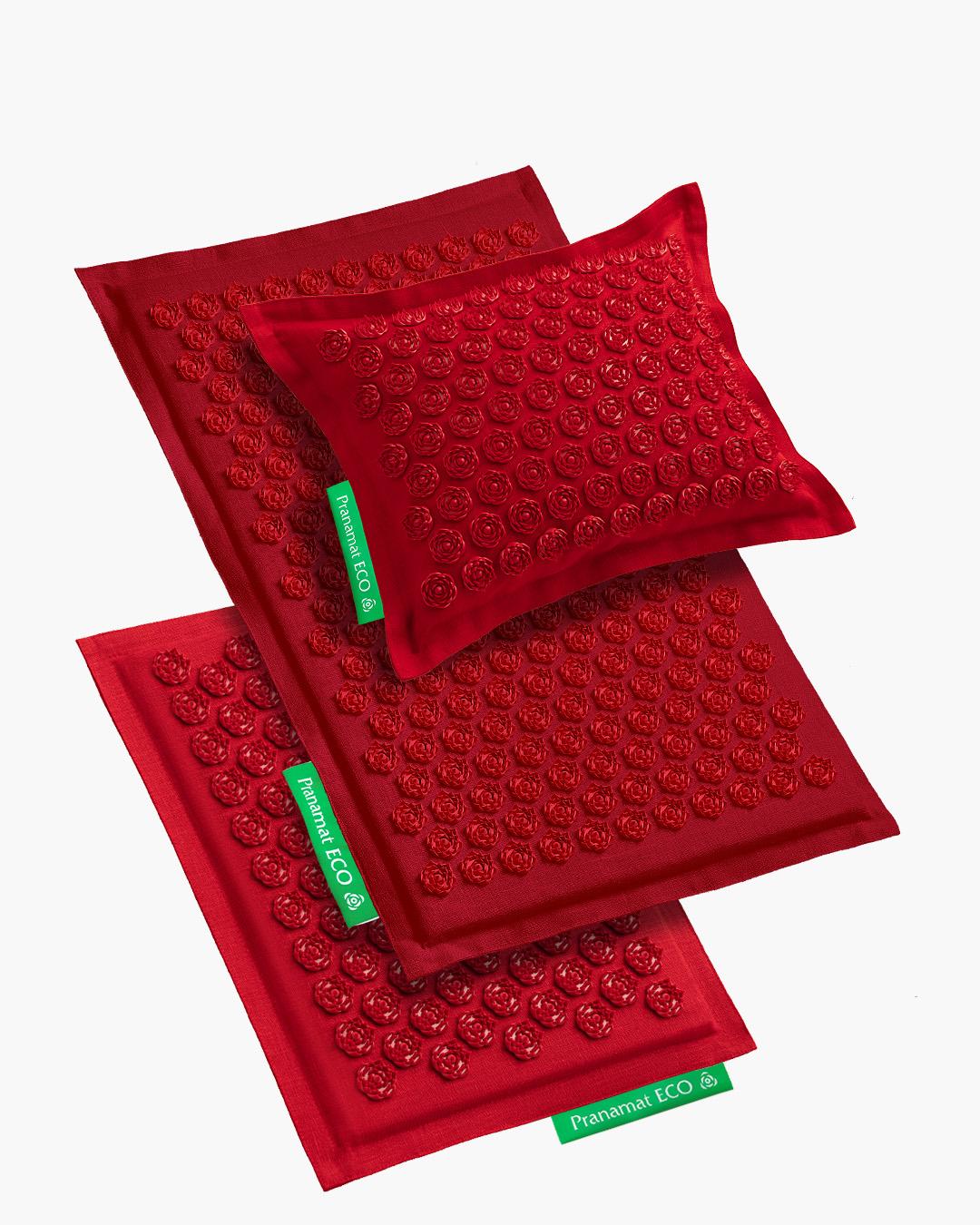 Pranamat ECO Mat + Pillow + Mini Red
